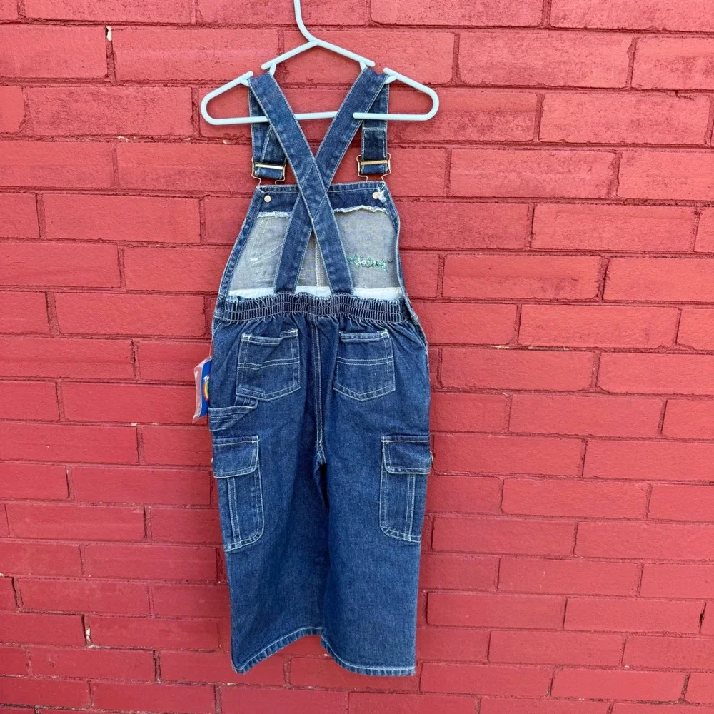 Vintage 90s Tiny Toon Adventures Buster Bunny Denim Overalls Kids Size 4 NWT
